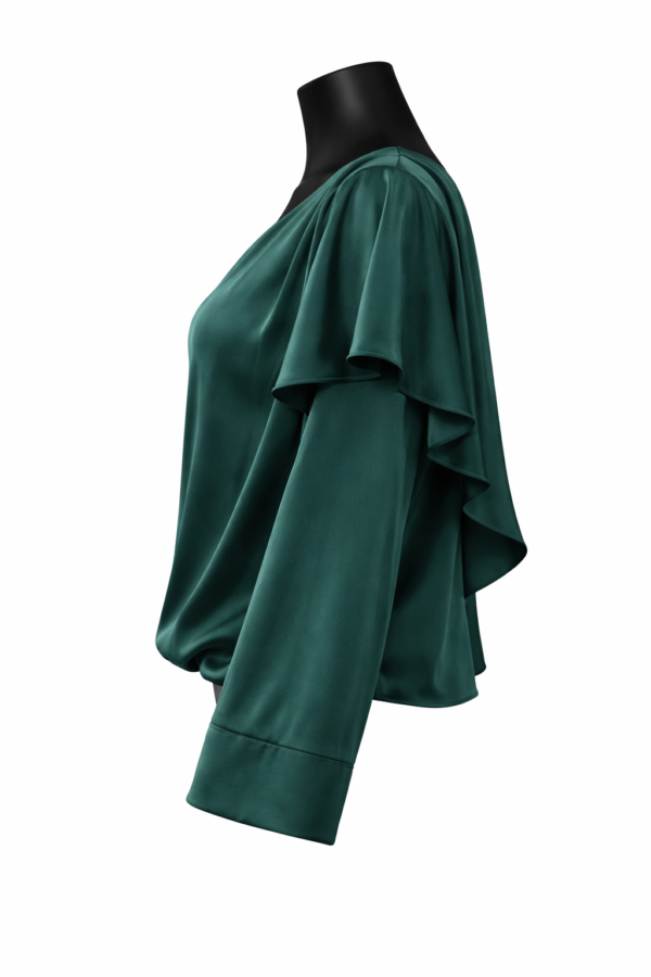 Elegant Ruffle Back Sleeve Blouse