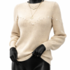 Cream Pearl Knit Sweater