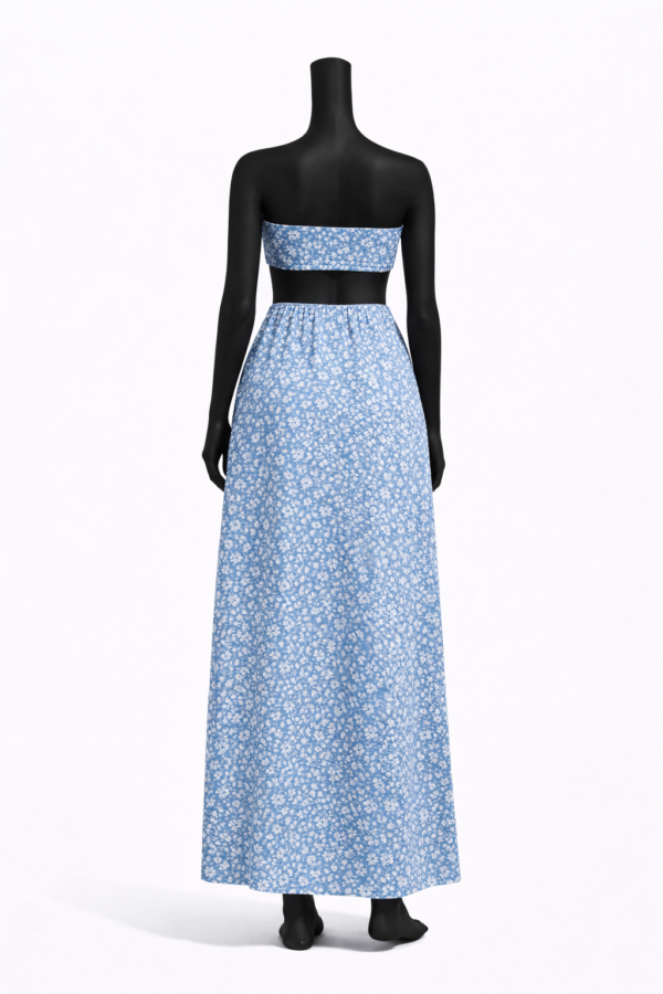 Boho Floral High-Waist Maxi Skirt