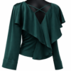 Elegant Ruffle Back Sleeve Blouse