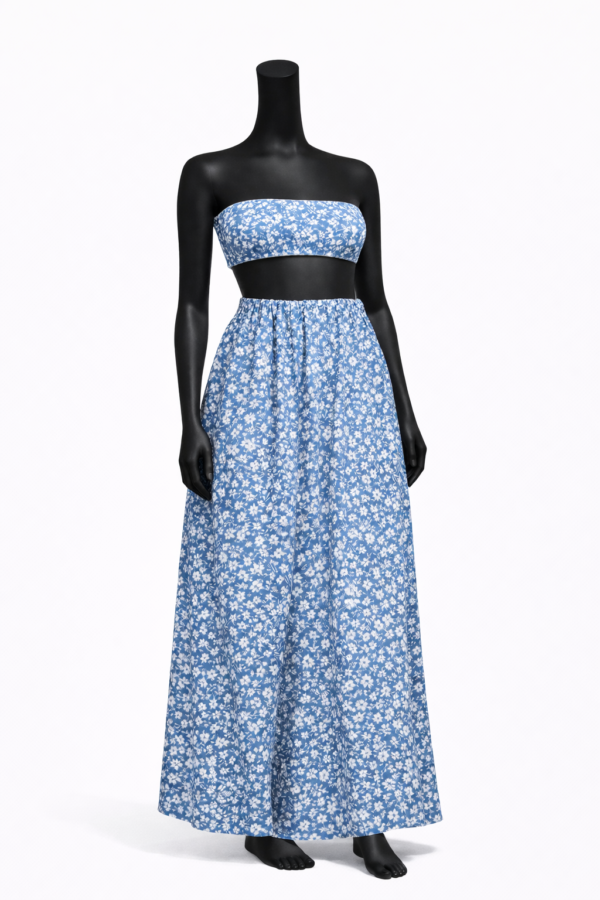 Boho Floral High-Waist Maxi Skirt