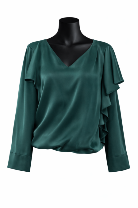 Elegant Ruffle Back Sleeve Blouse