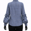 14FE8173-EDEA-4A53-9D30-621D14BA6453 Womens Loose Fit Plaid Button-up Shirt