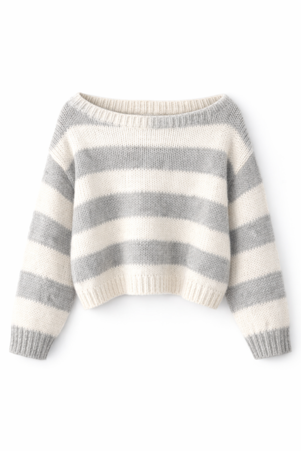 3756FC19-C556-4774-B57A-3387F0B34741 Striped Knit Pllover Sweater