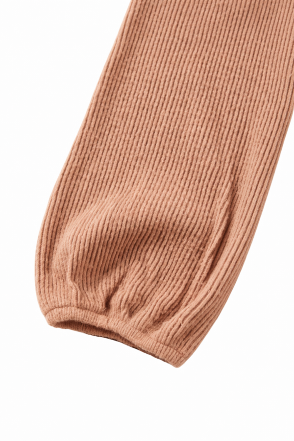 Surplice Ribbed Long Sleeve Crop Top