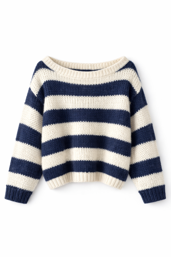 93C96B36-2BD9-4502-83D2-C069B35DA84F Striped Knit Pllover Sweater