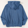 Relaxed Fit Teal Corduroy Zip Hoodie Jacket