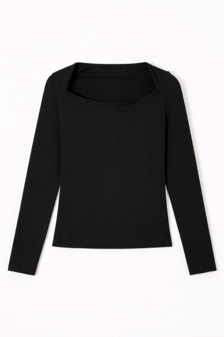 Boat Neck long Sleeve Top