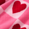 Pink Heart Check Sweater